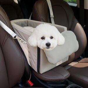 Tranquitas Center Console Dog Car Seat for Small Dogs up to 15 Pounds NEW